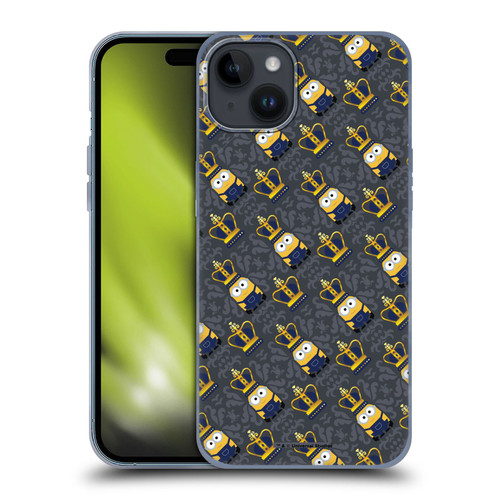 Minions Minion British Invasion King Bob Crown Pattern Soft Gel Case for Apple iPhone 15 Plus