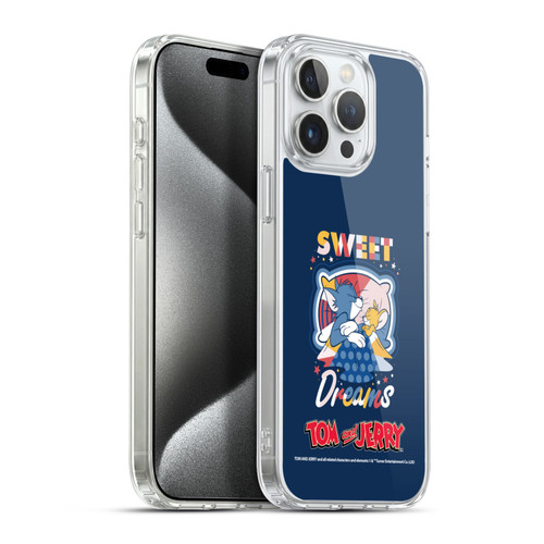 Tom and Jerry Color Blocks Sweet Dreams Soft Gel Case for Apple iPhone 15 Pro Max & MagSafe