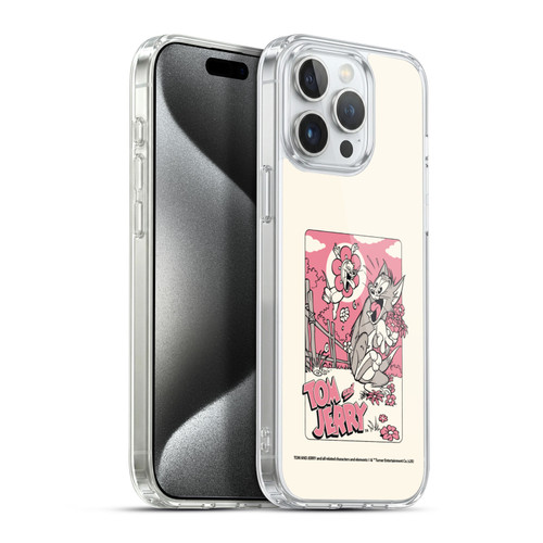Tom and Jerry Illustration Scary Flower Soft Gel Case for Apple iPhone 15 Pro Max & MagSafe