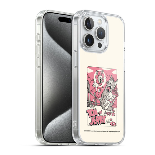 Tom and Jerry Illustration Scary Flower Soft Gel Case for Apple iPhone 15 Pro & MagSafe