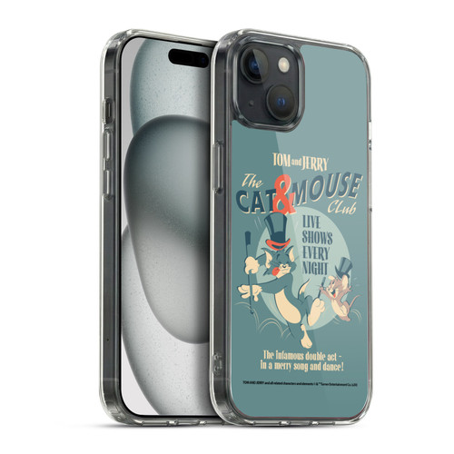 Tom and Jerry Retro Cat & Mouse Club Soft Gel Case for Apple iPhone 15 Plus & MagSafe