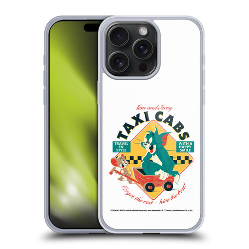 Tom and Jerry Retro Taxi Cabs Soft Gel Case for Apple iPhone 15 Pro Max