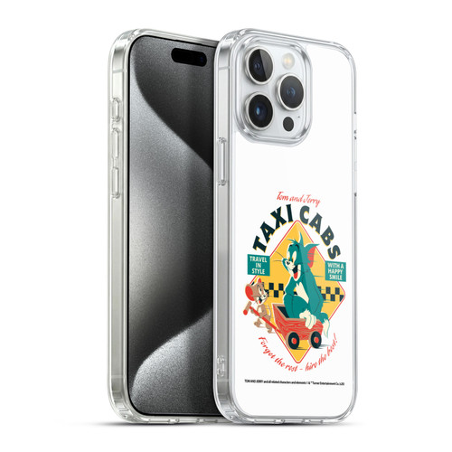 Tom and Jerry Retro Taxi Cabs Soft Gel Case for Apple iPhone 15 Pro Max & MagSafe