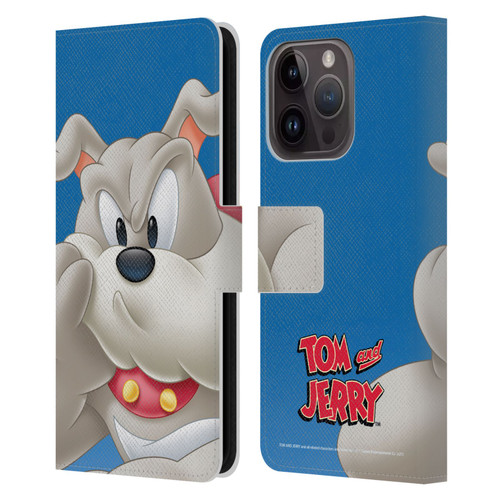 Tom and Jerry Full Face Spike Leather Book Wallet Case Cover For Apple iPhone 15 Pro