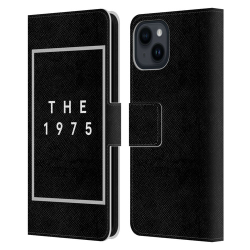 The 1975 Key Art Logo Black Leather Book Wallet Case Cover For Apple iPhone 15