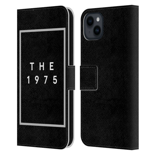 The 1975 Key Art Logo Black Leather Book Wallet Case Cover For Apple iPhone 15 Plus