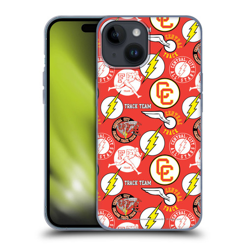 The Flash DC Comics Fast Fashion Pattern Soft Gel Case for Apple iPhone 15