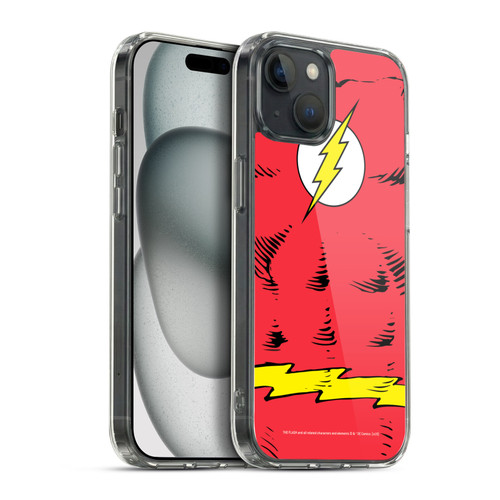 The Flash DC Comics Logo Costume Soft Gel Case for Apple iPhone 15 Plus & MagSafe