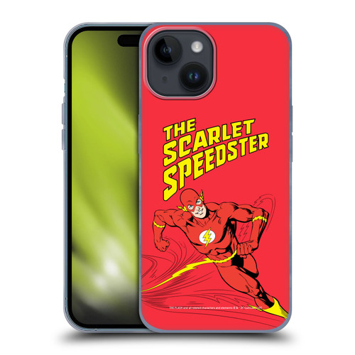The Flash DC Comics Vintage Scarlet Speedster Soft Gel Case for Apple iPhone 15