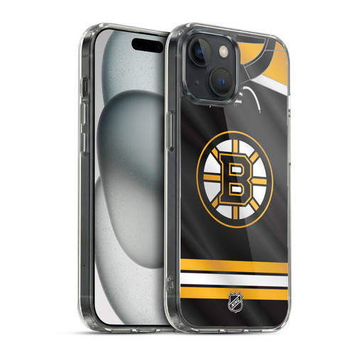 NHL Boston Bruins Jersey Soft Gel Case for Apple iPhone 15 & MagSafe