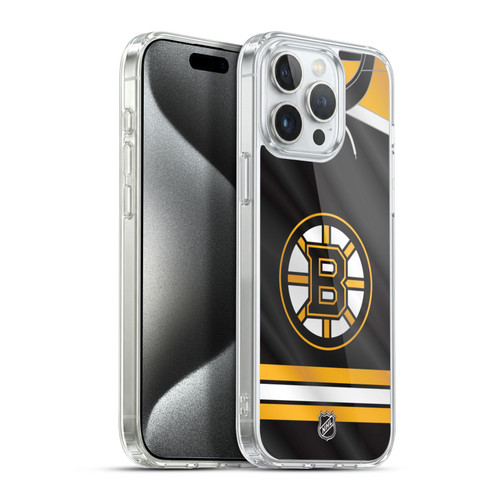 NHL Boston Bruins Jersey Soft Gel Case for Apple iPhone 15 Pro Max & MagSafe