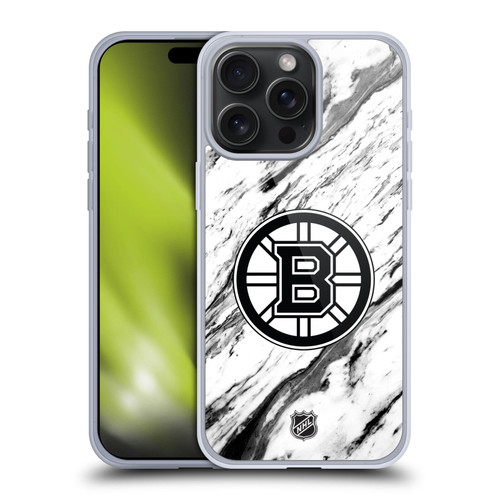 NHL Boston Bruins Marble Soft Gel Case for Apple iPhone 15 Pro Max & MagSafe