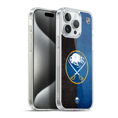 NHL Buffalo Sabres Half Distressed Soft Gel Case for Apple iPhone 15 Pro Max