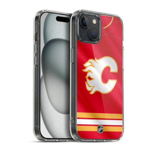 NHL Calgary Flames Jersey Soft Gel Case for Apple iPhone 15 Plus & MagSafe