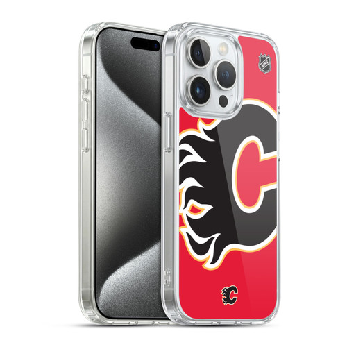 NHL Calgary Flames Oversized Soft Gel Case for Apple iPhone 15 Pro & MagSafe