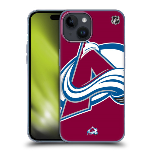 NHL Colorado Avalanche Oversized Soft Gel Case for Apple iPhone 15
