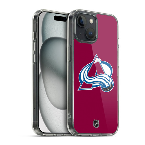 NHL Colorado Avalanche Plain Soft Gel Case for Apple iPhone 15 & MagSafe