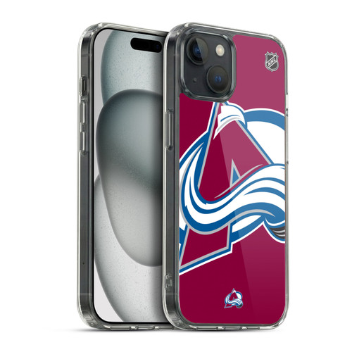 NHL Colorado Avalanche Oversized Soft Gel Case for Apple iPhone 15 Plus & MagSafe