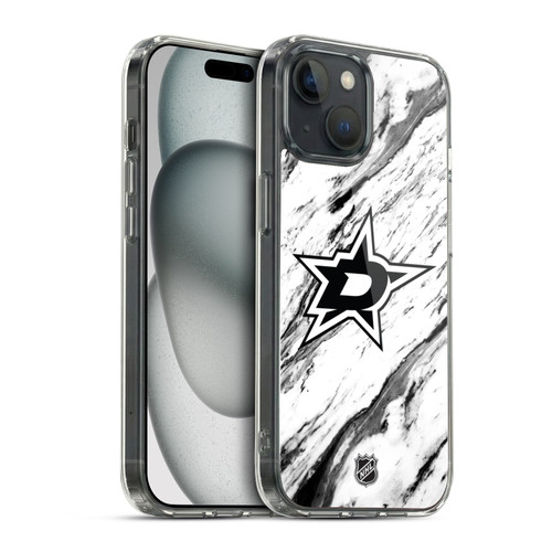 NHL Dallas Stars Marble Soft Gel Case for Apple iPhone 15