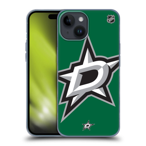 NHL Dallas Stars Oversized Soft Gel Case for Apple iPhone 15