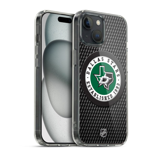 NHL Dallas Stars Puck Texture Soft Gel Case for Apple iPhone 15
