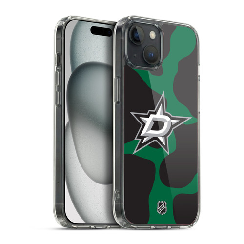 NHL Dallas Stars Cow Pattern Soft Gel Case for Apple iPhone 15 Plus