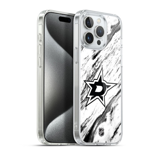 NHL Dallas Stars Marble Soft Gel Case for Apple iPhone 15 Pro Max