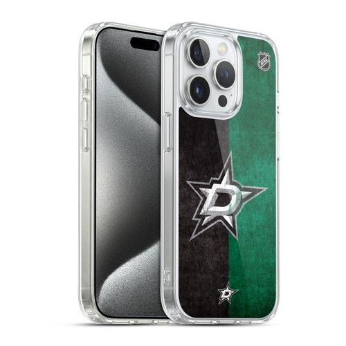NHL Dallas Stars Half Distressed Soft Gel Case for Apple iPhone 15 Pro