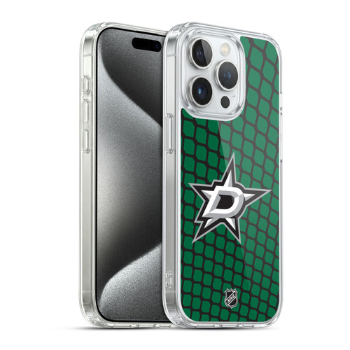 NHL Dallas Stars Net Pattern Soft Gel Case for Apple iPhone 15 Pro