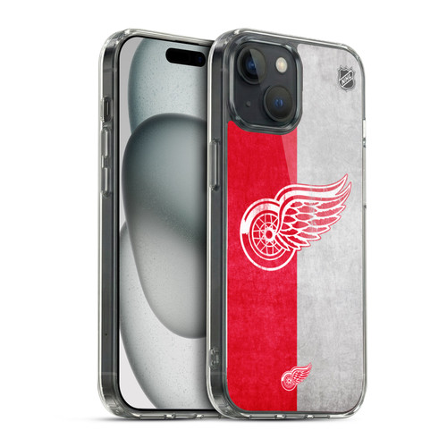 NHL Detroit Red Wings Half Distressed Soft Gel Case for Apple iPhone 15 & MagSafe
