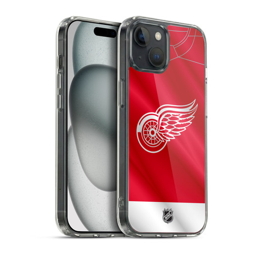 NHL Detroit Red Wings Jersey Soft Gel Case for Apple iPhone 15 Plus & MagSafe