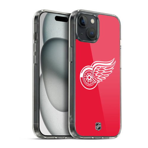 NHL Detroit Red Wings Plain Soft Gel Case for Apple iPhone 15 Plus & MagSafe
