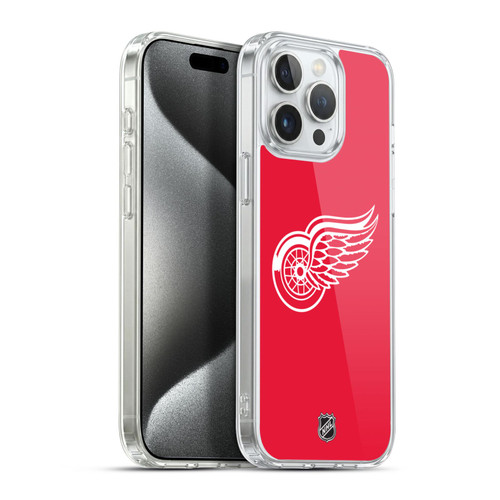 NHL Detroit Red Wings Plain Soft Gel Case for Apple iPhone 15 Pro Max & MagSafe