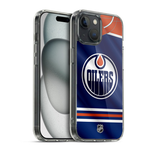 NHL Edmonton Oilers Jersey Soft Gel Case for Apple iPhone 15 & MagSafe