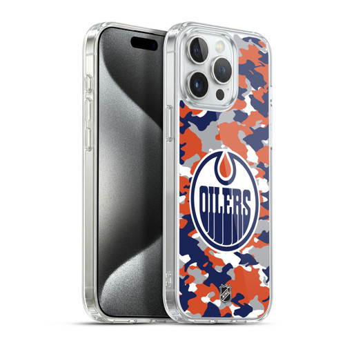 NHL Edmonton Oilers Camouflage Soft Gel Case for Apple iPhone 15 Pro Max & MagSafe