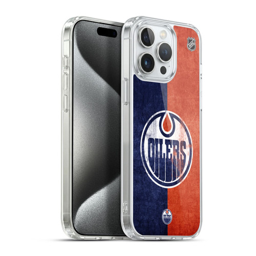 NHL Edmonton Oilers Half Distressed Soft Gel Case for Apple iPhone 15 Pro Max & MagSafe