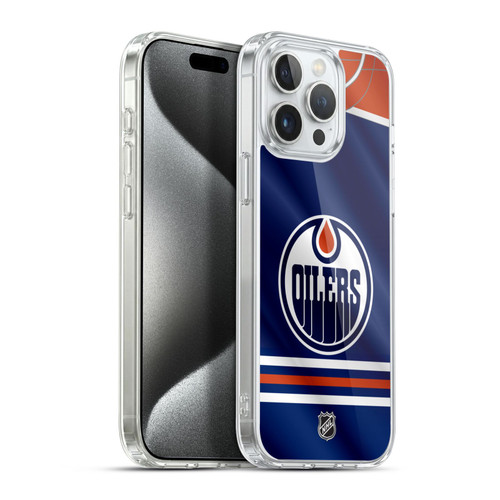 NHL Edmonton Oilers Jersey Soft Gel Case for Apple iPhone 15 Pro Max & MagSafe
