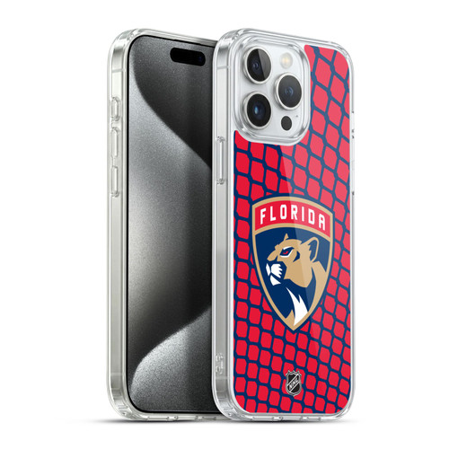 NHL Florida Panthers Net Pattern Soft Gel Case for Apple iPhone 15 Pro Max