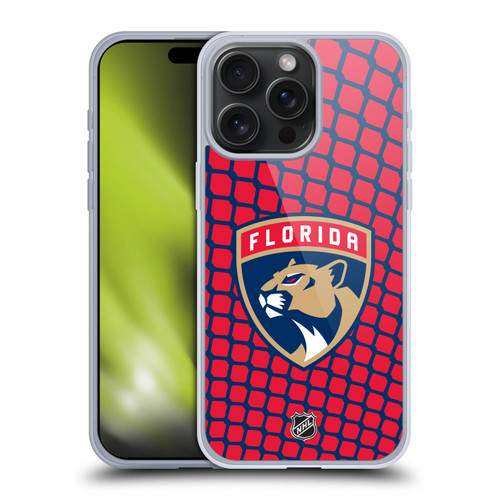 NHL Florida Panthers Net Pattern Soft Gel Case for Apple iPhone 15 Pro Max
