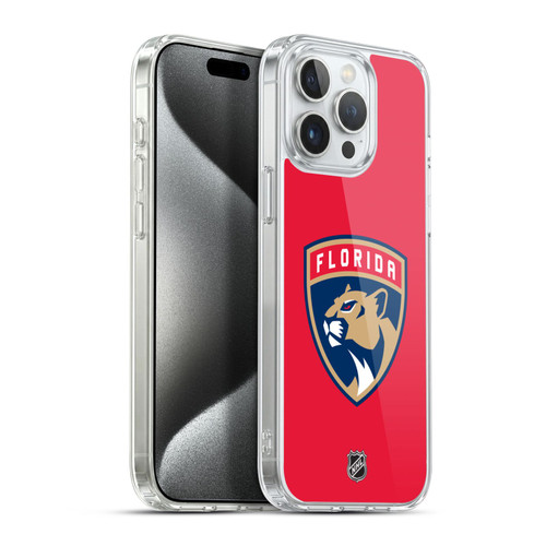 NHL Florida Panthers Plain Soft Gel Case for Apple iPhone 15 Pro Max