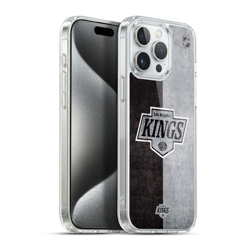 NHL Los Angeles Kings Half Distressed Soft Gel Case for Apple iPhone 15 Pro Max