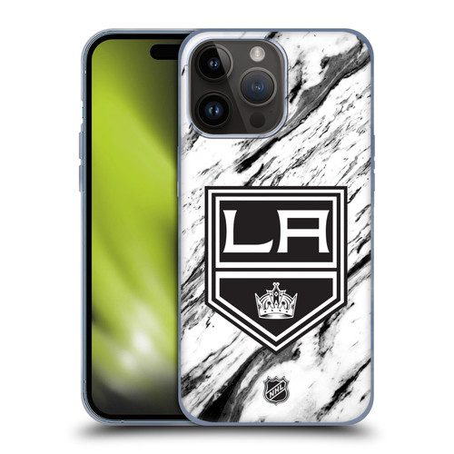 NHL Los Angeles Kings Marble Soft Gel Case for Apple iPhone 15 Pro Max