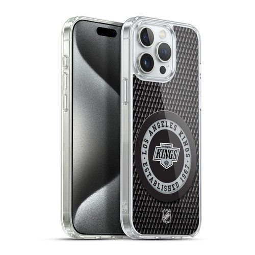 NHL Los Angeles Kings Puck Texture Soft Gel Case for Apple iPhone 15 Pro Max