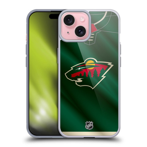 NHL Minnesota Wild Jersey Soft Gel Case for Apple iPhone 15