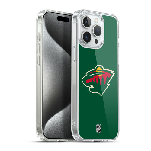 NHL Minnesota Wild Plain Soft Gel Case for Apple iPhone 15 Pro Max