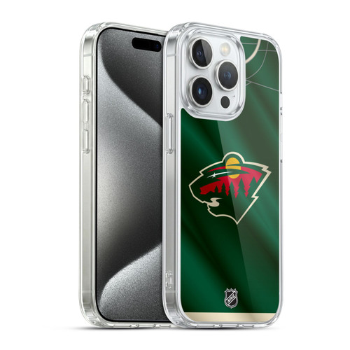 NHL Minnesota Wild Jersey Soft Gel Case for Apple iPhone 15 Pro