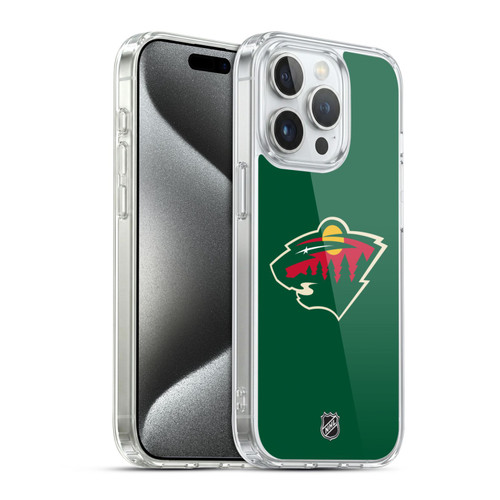 NHL Minnesota Wild Plain Soft Gel Case for Apple iPhone 15 Pro