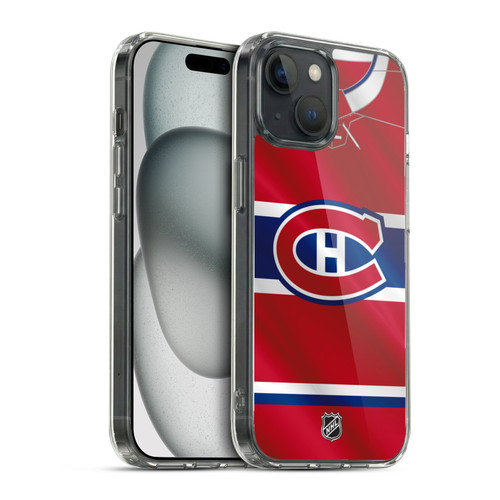 NHL Montreal Canadiens Jersey Soft Gel Case for Apple iPhone 15