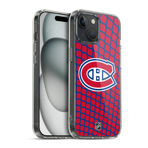 NHL Montreal Canadiens Net Pattern Soft Gel Case for Apple iPhone 15
