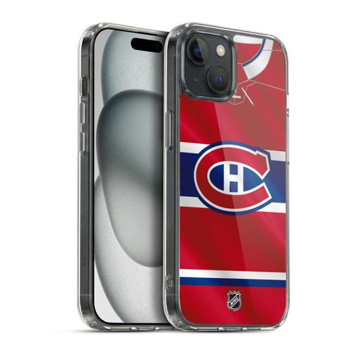 NHL Montreal Canadiens Jersey Soft Gel Case for Apple iPhone 15 Plus